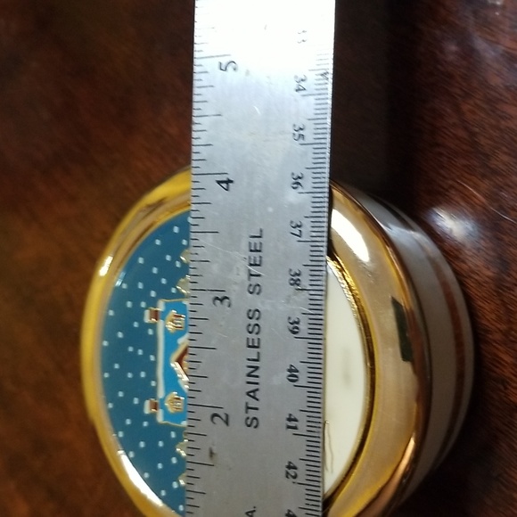 GORGEOUS ART OF CLOISONNE JAPANESE GLASSWARE ROUND TRICKET CONTAINER - Picture 6 of 8